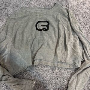 Free People Gray Crew Neck Sweater